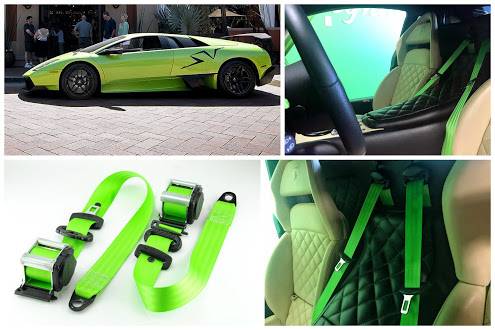 Lamborghini Murcilago with Lime Green Seat Belts