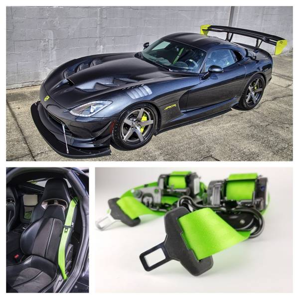 Dodge Viper with Neon Green Seat Belts